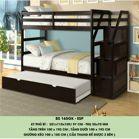 165 Eps : Giường 3 Tầng Cầu Thang Liên Hợp - 1m